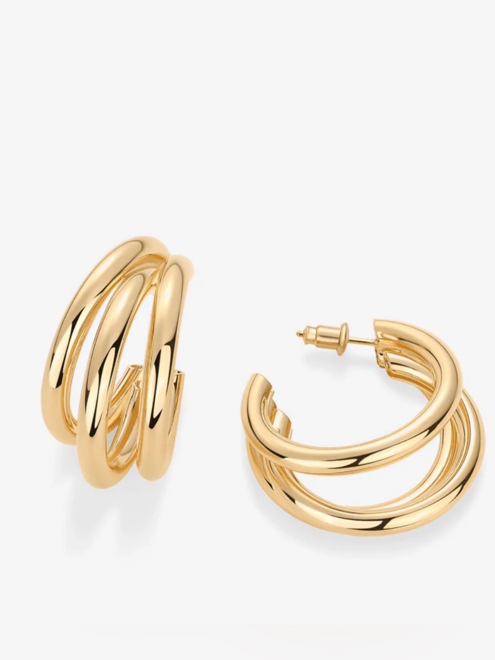 Pavoi Triple Multi Loop Earrings. Brand New!